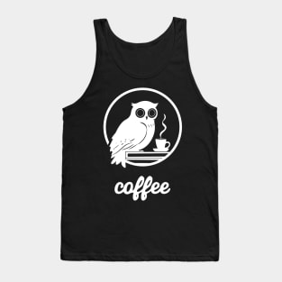 Owl Coffee And Books Tank Top